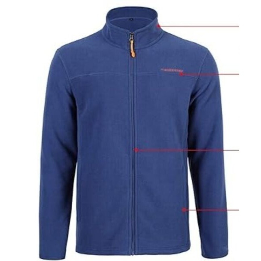 Pioneer Camp Men's Fleece Jacket Full Zip Soft Thick Zip Up Polar Fleece (Large)
